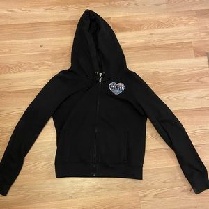 Victoria Secret Pink black zip up